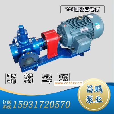 昌鹏泵业YCB圆弧齿轮泵可用于输送润滑油汽柴油变压器油等 YCB5-0.6高温油泵