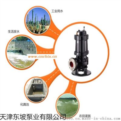 油浸式潜水泵，下吸式无堵塞污水泵，工程污水泵